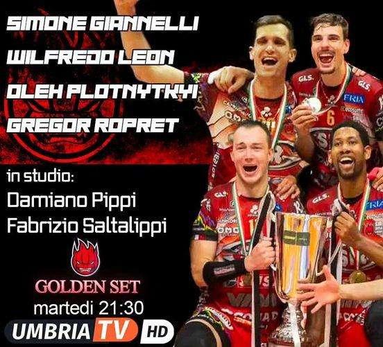 Stasera su Umbria Tv si parla dello scudetto della Sir a "Golden Set": questi gli ospiti della trasmissione