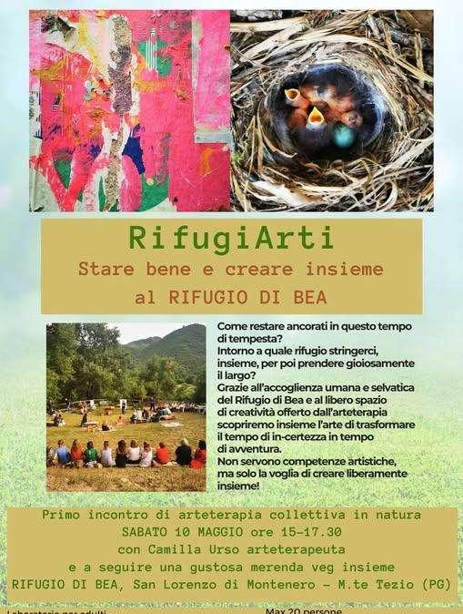 Il 10 maggio al "Rifugio di Bea" appuntamento con "RifugiArti": il primo incontro di arteterapia collettiva in natura