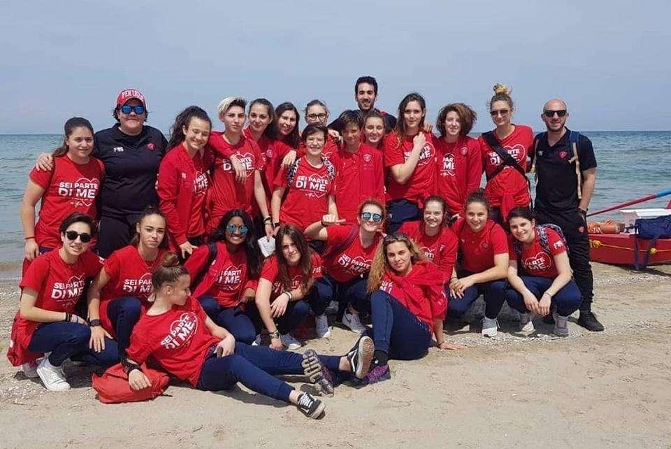 La Primavera femminile del Perugia calcio in campo contro il Napoli