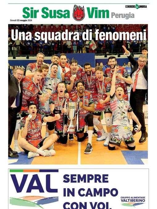 Il Corriere dell'Umbria celebra con un inserto di 16 pagine di Luca Mercadini e Carlo Forciniti la stagione della Sir