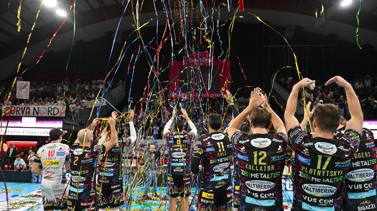Vittoria (3-0) della Sir Susa Scai Perugia contro Prata di Pordenone