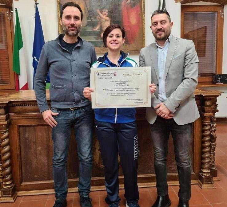 Il Comune di Paciano ha premiato Laura, campionessa di pesca sportiva