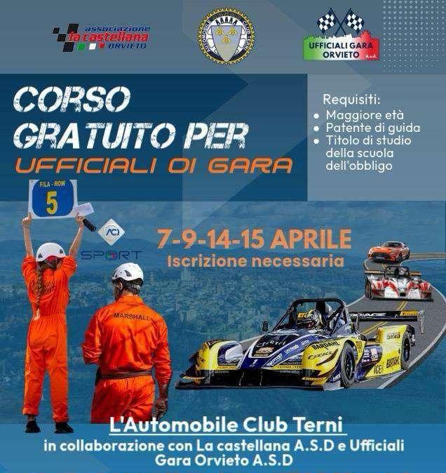 Per gli appassionati umbri un corso gratuto per diventare Ufficiali di gara di autobilismo