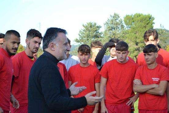 L'Orvietana ha ripreso ad allenarsi insieme all'assistente spiritutale Luca Conticelli