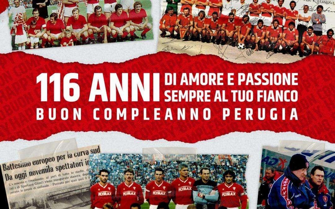 Il Perugia si fa gli auguri di buon compleanno: 116 anni di Perugia