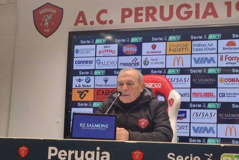 La conferenza stampa di Fabrizio Castori per presentare Perugia-Cagliari