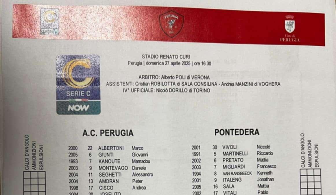 PERUGIA-PONTEDERA 3-0 (LIVE): Montevago scatenato!