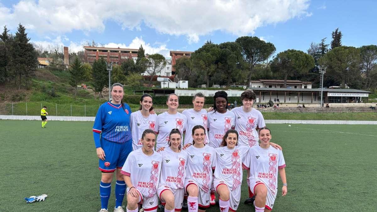 Il Perugia calcio femminile vittorioso (3-1) in campionato contro il Santa Sabina 