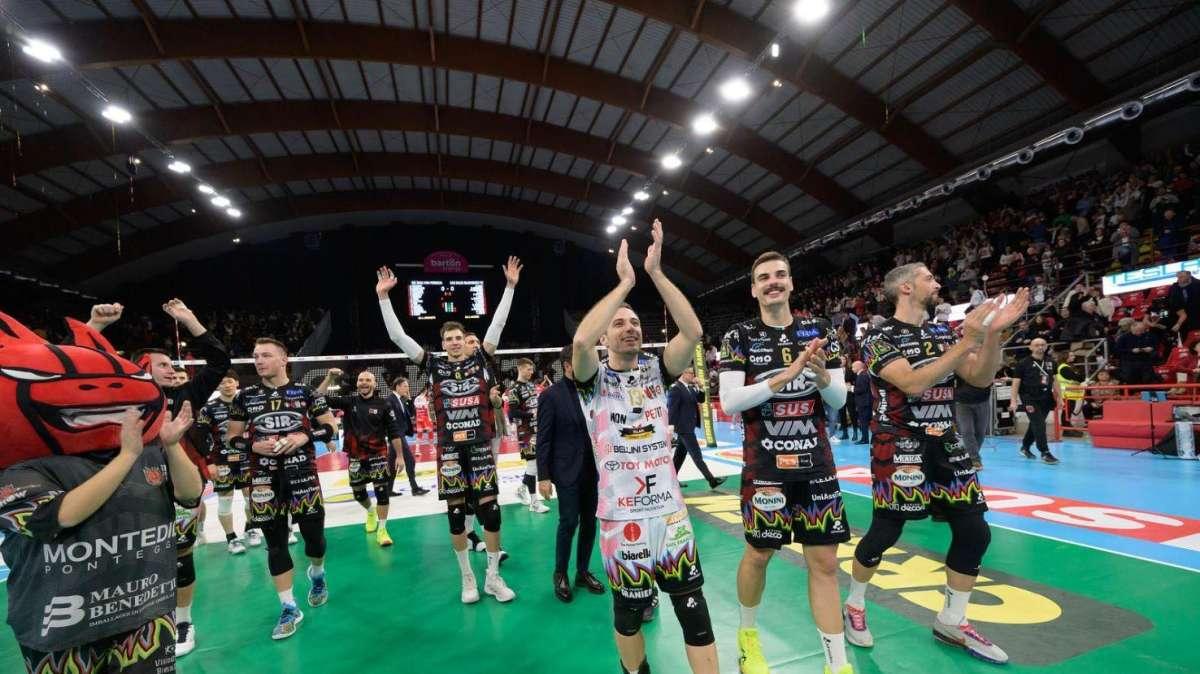 Così la vittoria della Sir Susa Vim Perugia contro Piacenza: imbattuti alla fine del girone di andata