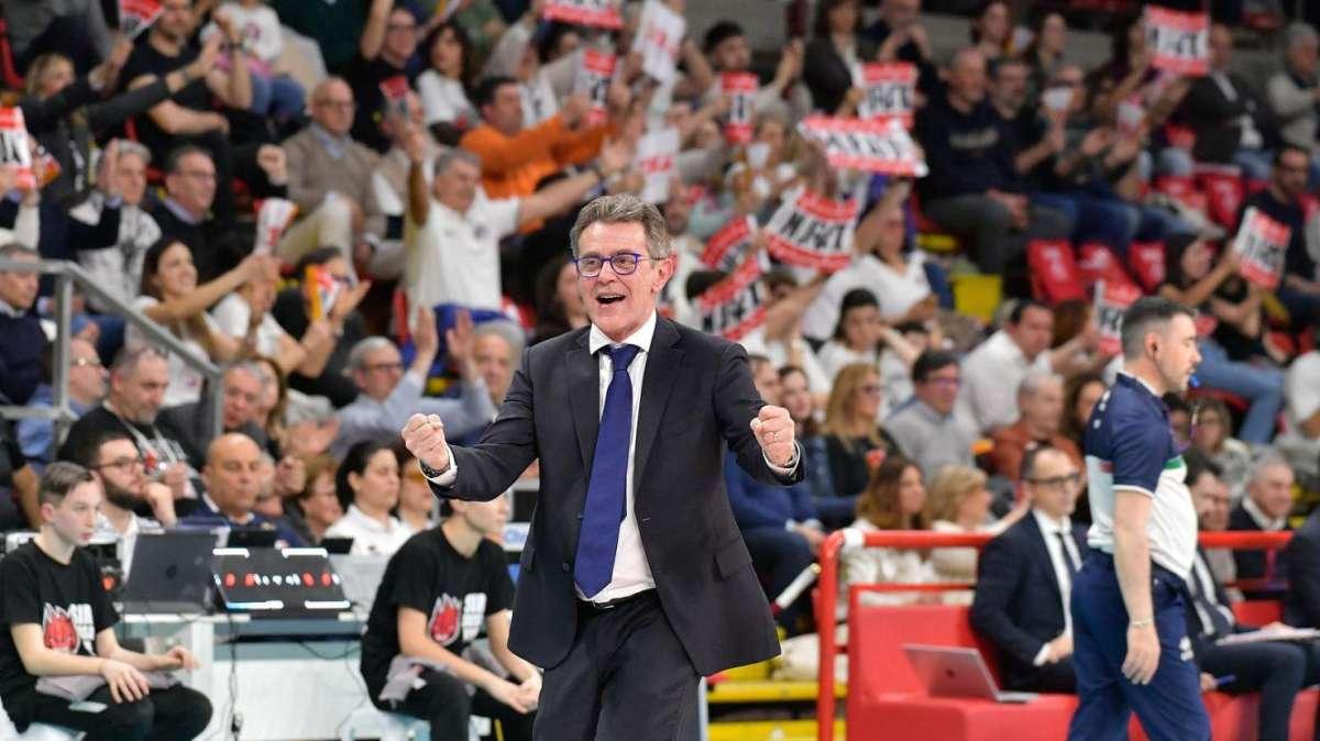 La Sir Susa Vim Perugia lavora sodo in vista delle semifinali scudetto di volley maschile