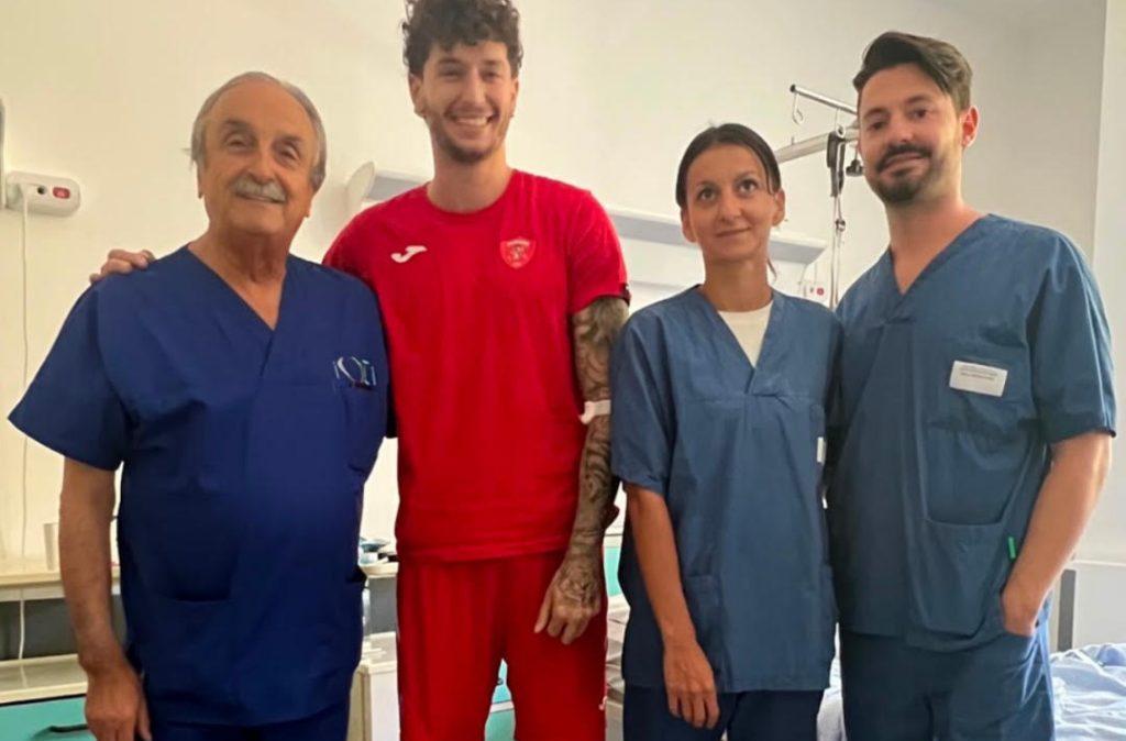 Per Cisco pienamente riuscita l'operazione al ginocchio: il Perugia potrà averlo tra un mese