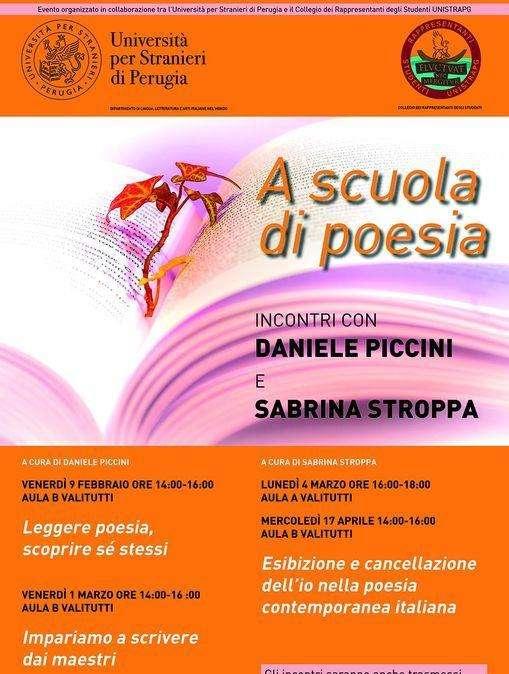 Da domani il ciclo di lezioni "A scuola di poesia" all'Università per Stranieri di Perugia
