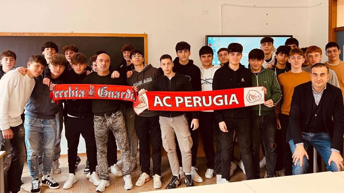 Il Perugia Calcio ospite al Liceo scientifico "Galeazzo Alessi"
