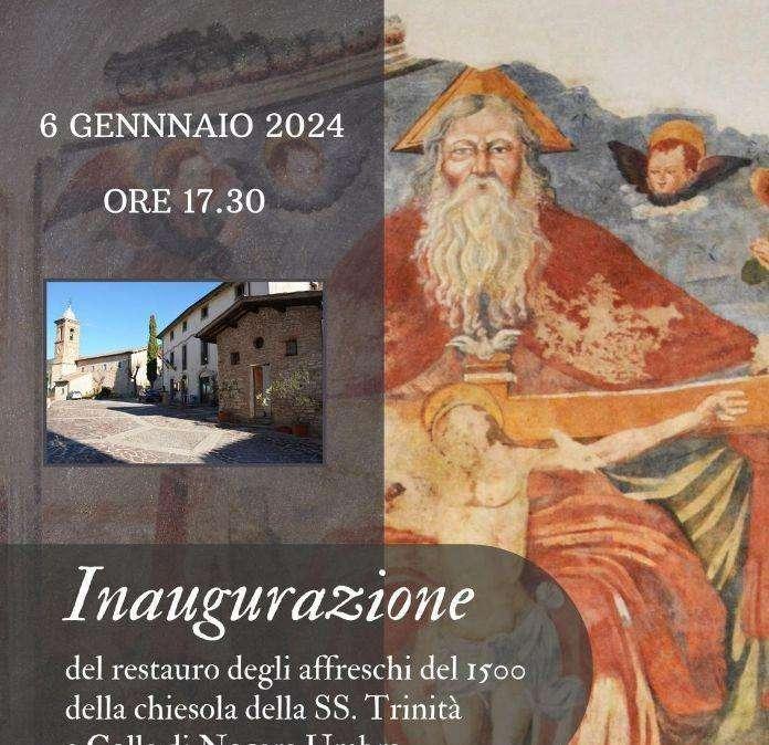 Domani a Nocera Umbra saranno scoperti i restauri degli affreschi del 1500 della Santissima Trinità