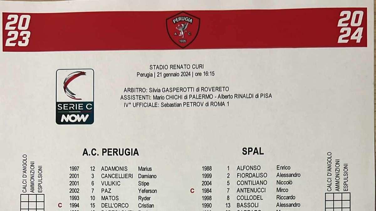 PERUGIA-SPAL 3-1 (LIVE): si va verso la fine