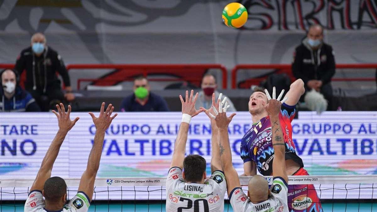 Così è andata la partita della Sir Safety di ieri sera in Champions League contro Trento