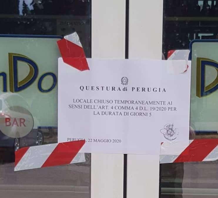 Questura di Perugia dispone chiusura di uno dei più frequentati locali della città per "mancato contenimento"! 