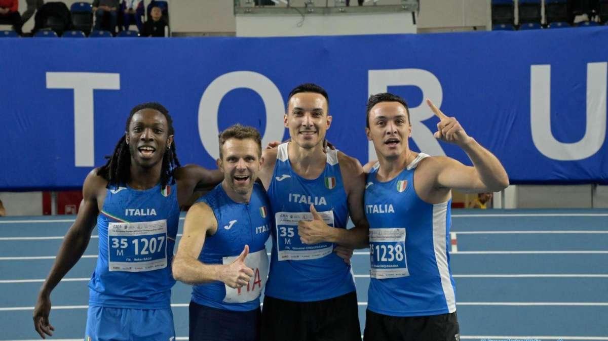 Una Pasqua felice per l'Umbria dell'atletica master grazie all'oro europeo nella staffetta 4x200 metri