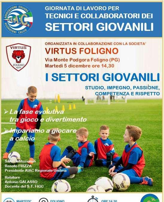 Oggi a Foligno incontro dell'Aiac umbra sui settori giovanili 