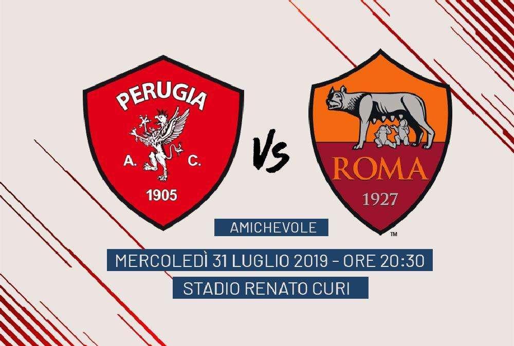 Confermata per il 31 luglio l'amichevole al Curi tra Perugia e Roma