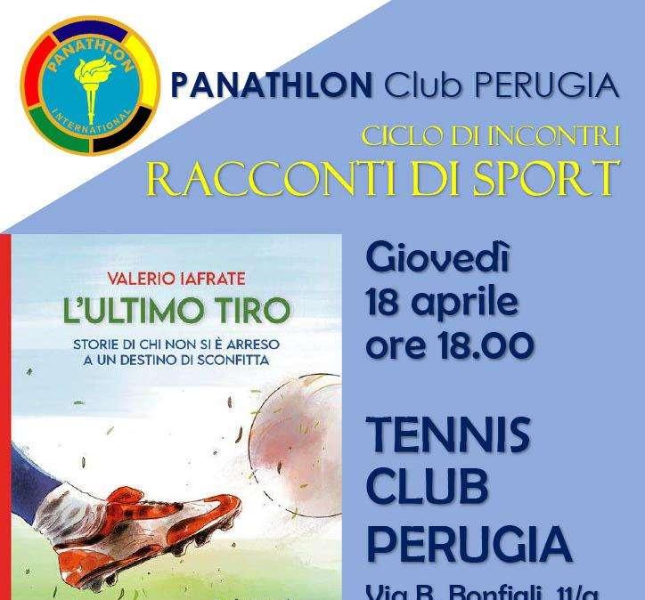 Il 18 aprile la presentazione a Perugia dell'ultimo libro di Valerio Iafrate nell'ambito di "Racconti di Sport"