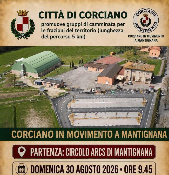 Domenica 30 agosto torna "Corciano in movimento": appuntamento a Mantignana