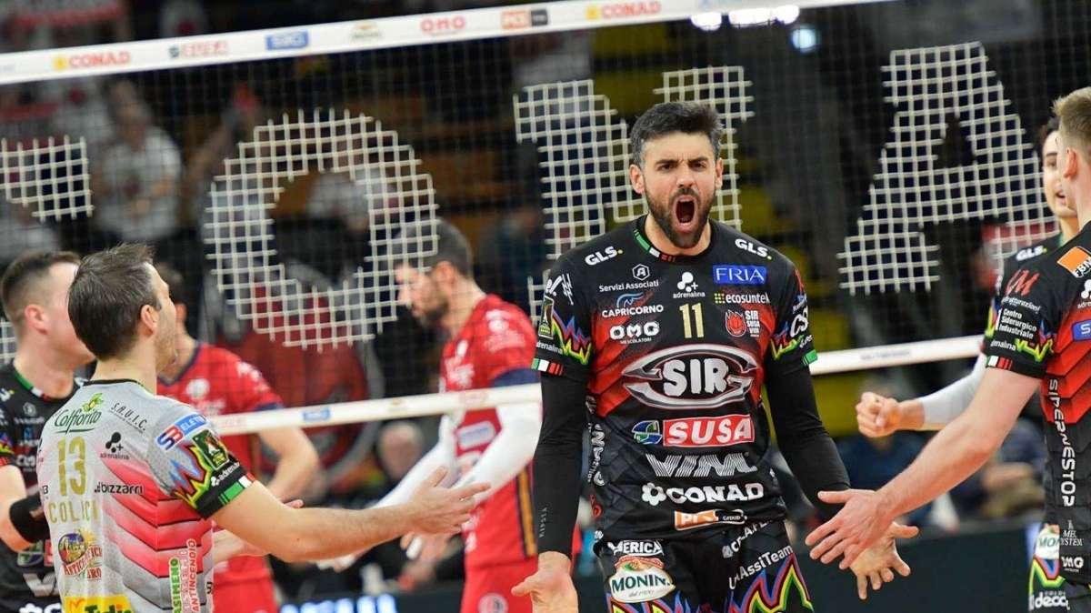 Sir Susa Vim Perugia - Gioiella Prisma Taranto 3-0 (25-18, 25-23, 25-20)