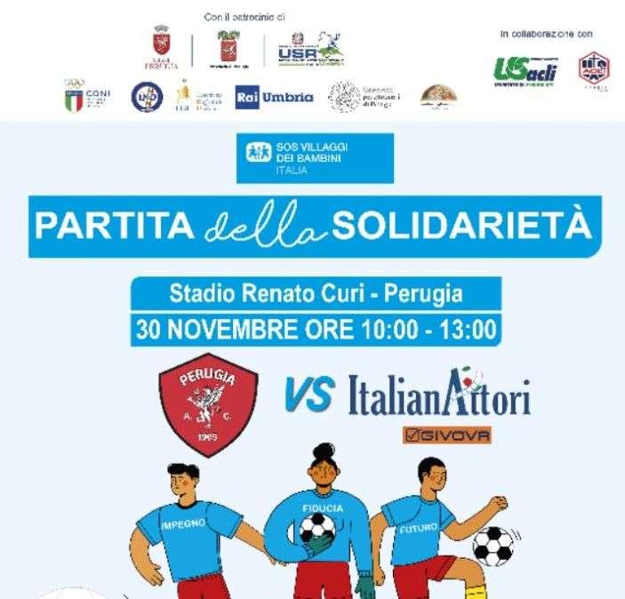 Sabato 30 novembre allo Stadio Curi ci sarà la "Partita della solidarietà"