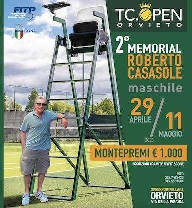 Torna ad Orvieto il Memorial "Roberto Casasole" di tennis: ci si può iscrivere sino a domenica
