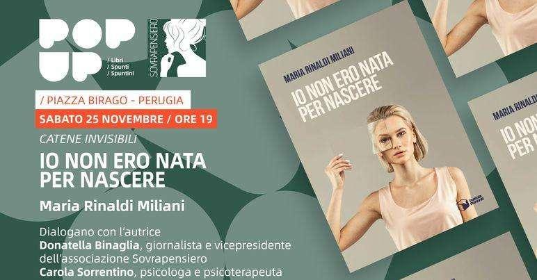 La scrittrice Maria Rinaldi Miliani sabato a Perugia per presentare il suo ultimo libro