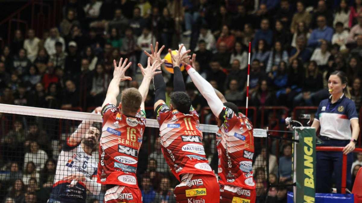 La Sir Susa Vim Perugia vince nettamente 3-0 in campionato a Catania 