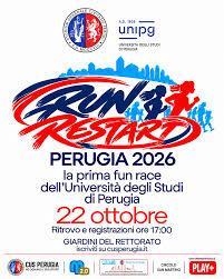 Il 22 ottobre appuntamento con la prima Unipg Run Restart, la run race dell'Università di Perugia