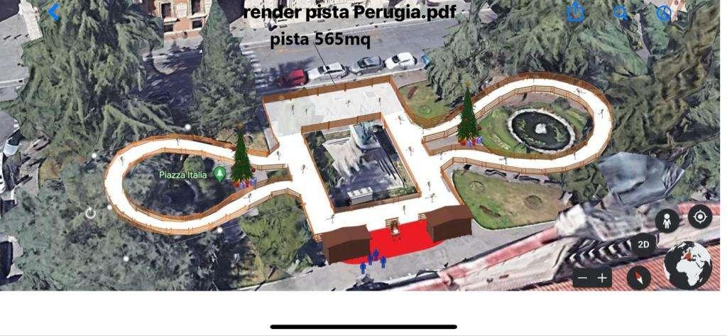 Siete pronti ad ammirare questa pista di ghiaccio a Perugia? Sarà l'attrazione di Natale in piazza sino al 7 gennaio 