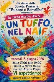 Gli alunni della “Falcone-Borsellino” di Prepo pronti ad “Un tuffo nel Naif”: opere in mostra questo venerdì dalle 17 alle 19