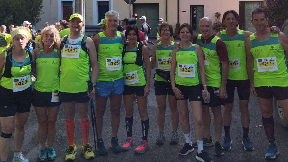 Per i podisti dei L'Unatici Ellera Corciano festosa partecipazione allo Sky Trail di Pale insieme a "Cenci Calzature"