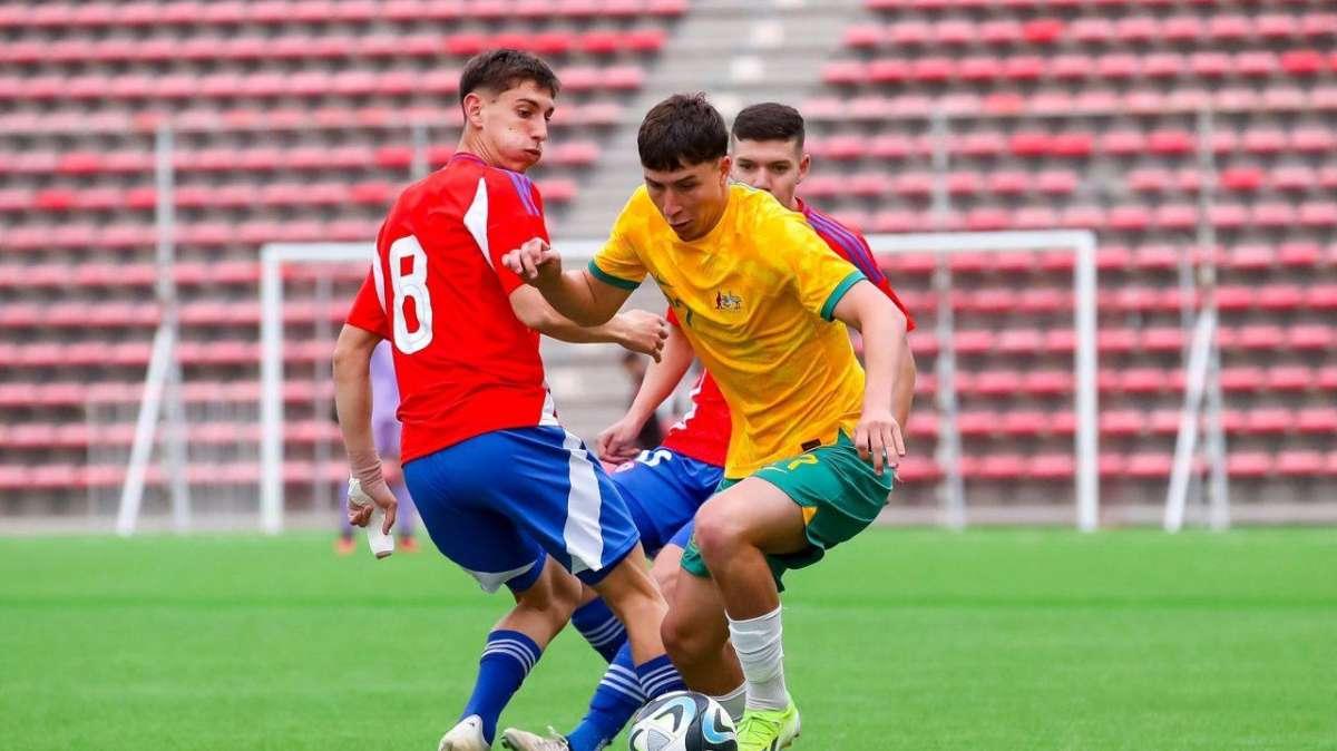 Il grifone Agosti in campo con la nazionale Under 20 dell'Australia 