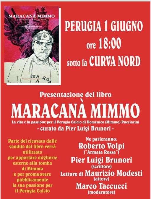 Sabato sotto la Curva Nord del Curi sarà presentato il libro "Maracanà Mimmo" dedicato alla passione di Mimmo per il Grifo