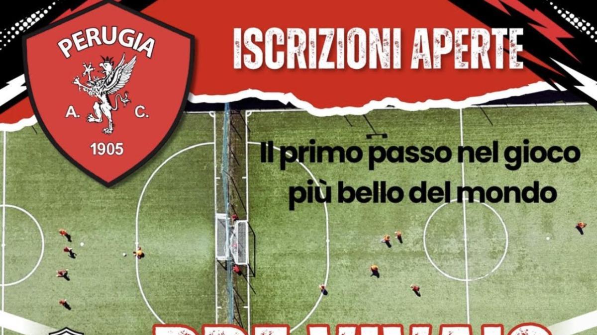 Il Perugia Calcio ha aperto le iscrizioni al pre vivaio per i nati dal 2018 al 2021