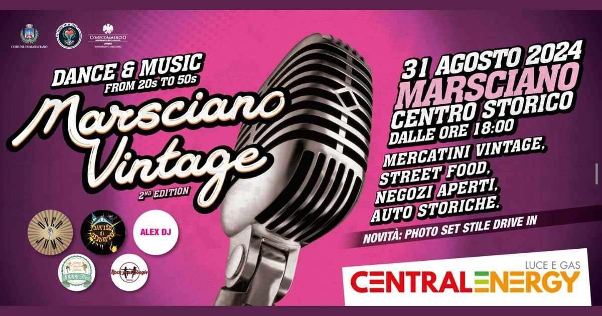 Sabato 31 agosto torna "Marsciano Vintage": è la seconda edizione di una grande festa 