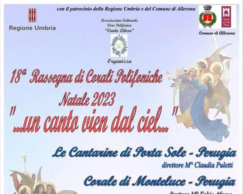 Domenica ad Allerona la Rassegna di Corali Polifoniche con due gruppi perugini: le Cantarine di Porta Sole e la Corale di Monteluce