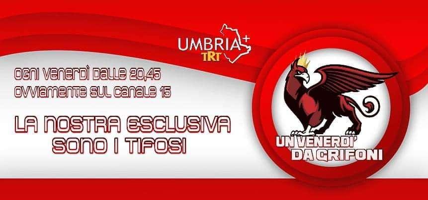 Stasera alle 20.45 su Umbria Più (canale 15) c'è la trasmissione "Un venerdì da grifoni": questi gli ospiti