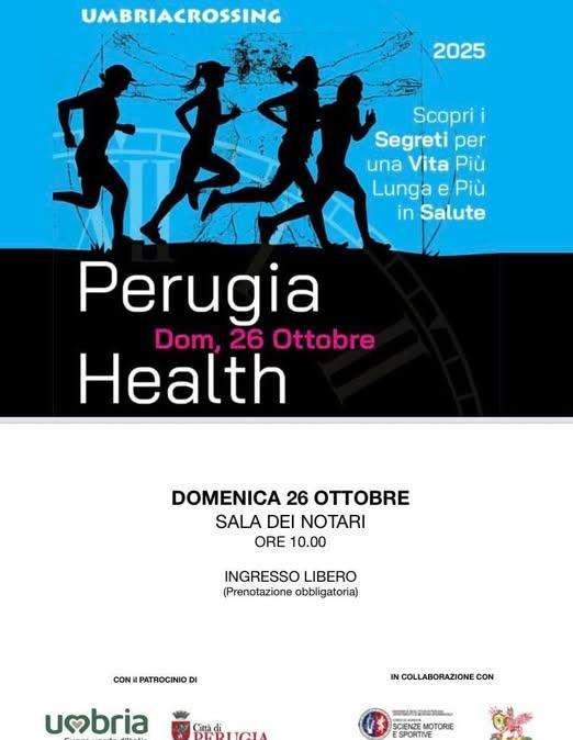 Questa domenica c'è l'appuntamento con "Perugia Health" per il benessere e la longevità: tutti gli interventi