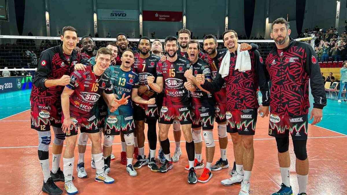 Per la Sir Perugia una grande vittoria in Champions League in Germania