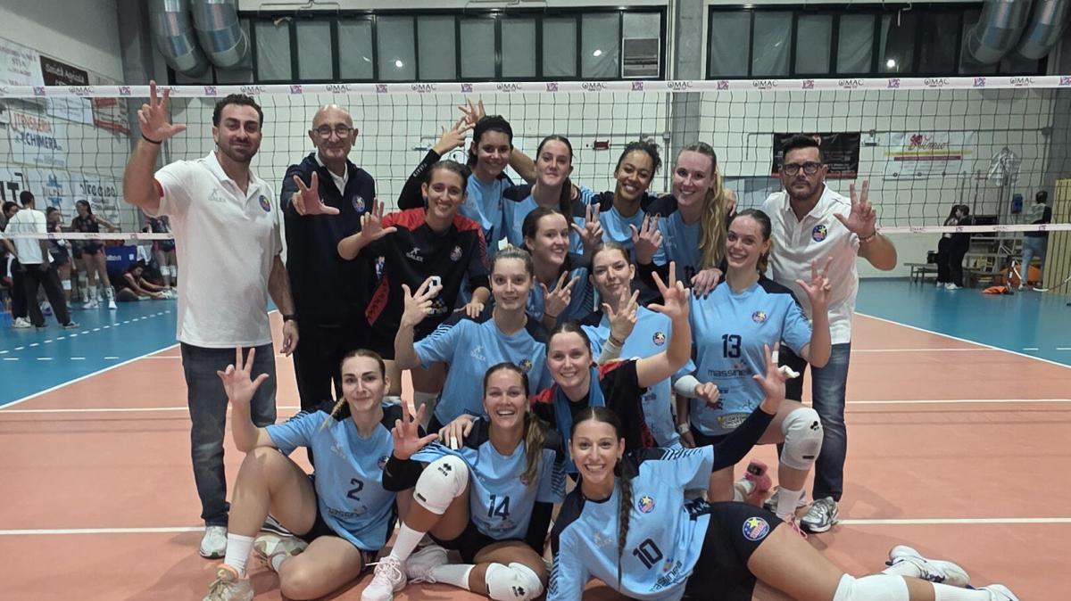Vittoria esterna (3-1) della rinata Sirio Volley Perugia all'esordio in B1 femminile