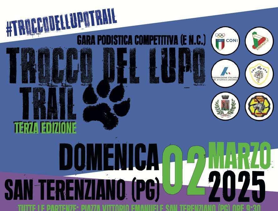Tutto pronto per il "Trocco del Lupo Trail"! Si correrà domenica a San Terenziano sulla doppia distanza di 13 e 23 km