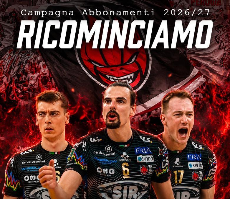 Da lunedì 27 luglio parte la campagna abbonamenti per la stagione della Sir Susa Scai Perugia