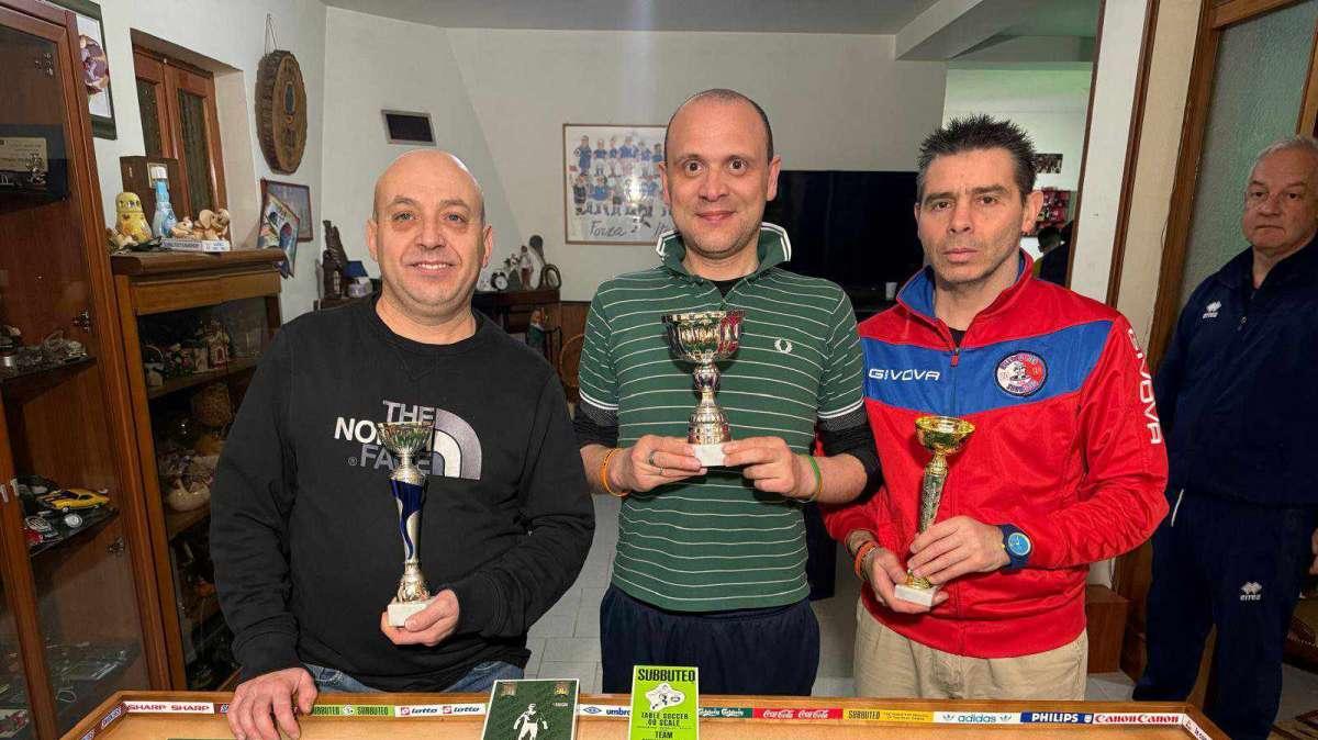 Vittoria di Marco Perotti nel torneo di Subbuteo a Grottaferrata