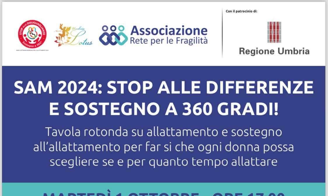 A Perugia tre appuntamenti per sensibilizzare l'importanza dell'allattamento materno: si inizia martedì 1 ottobre