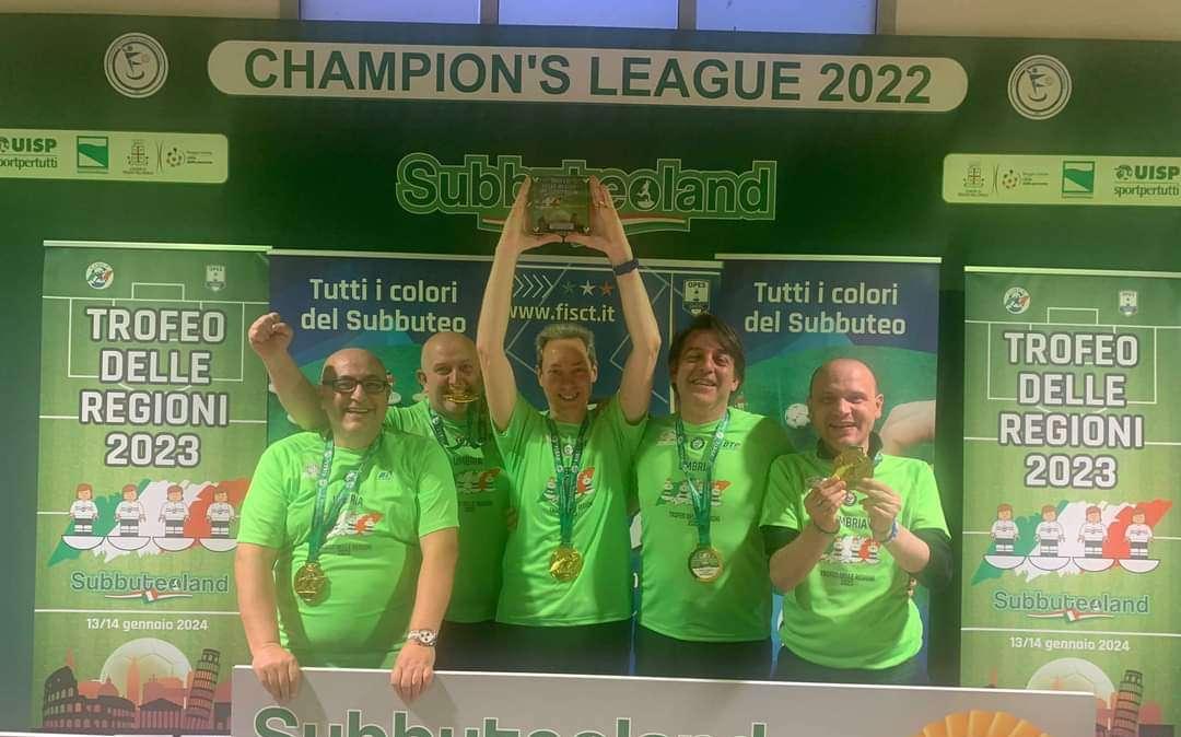 L' Umbria sogna anche nel calcio da tavolo! Che trionfo a Reggio Emilia!