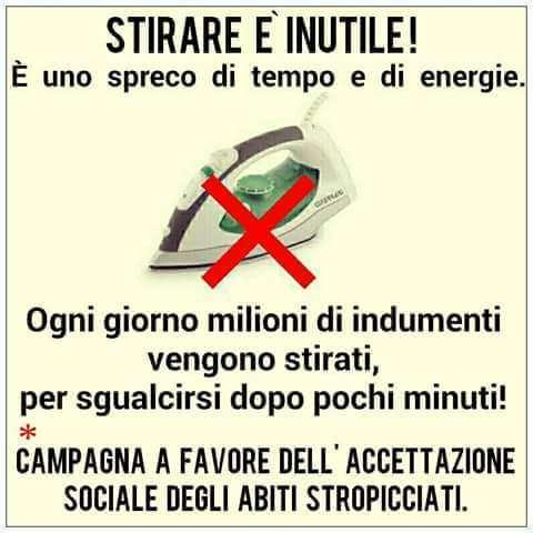 Prosegue la campagna #iononstiro per ridurre l'utilizzo del ferro da stiro: simpatizzanti anche a Perugia e in Umbria